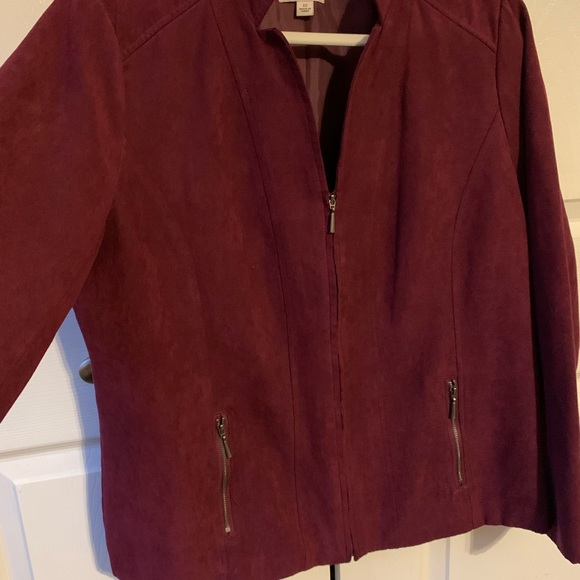 Studio Works Faux Suede Zip Up Jacket/Blazer - Picture 2 of 12